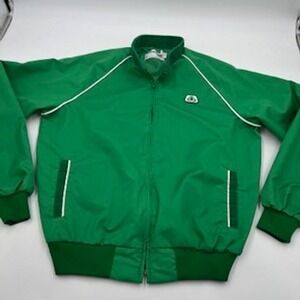 Vintage‎ Swingster Pioneer Hi-Bred Green Bomber Jacket Mens Large Tall USA Made